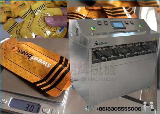 China Honey | Chocolate Bar Filling Machine and Sealing Packer for Pre-Shaped Bag | Sachet supplier