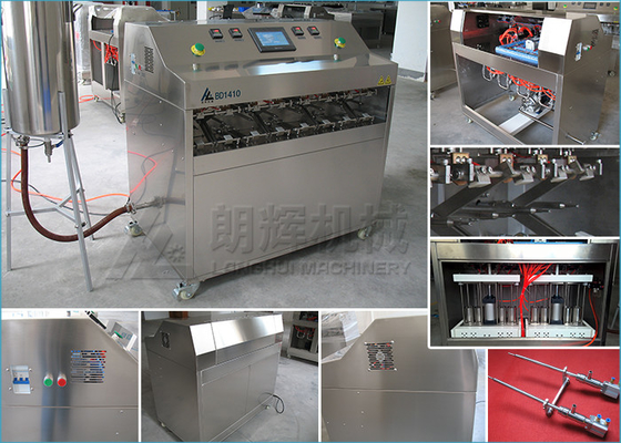 China Upgrade Semi-automatic Mixing Flavor Milk Filling Machine for Pre-shaped Pouch supplier